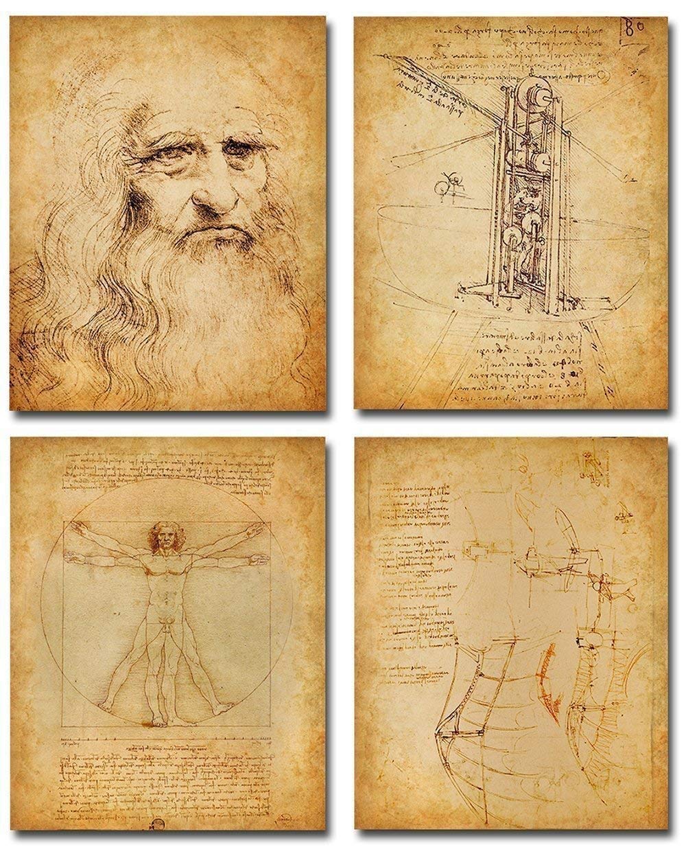 アートポスター　LEONARDO DA VINCI コレクション Amazon.com: Original Leonardo da Vinci Art Prints - Great Home